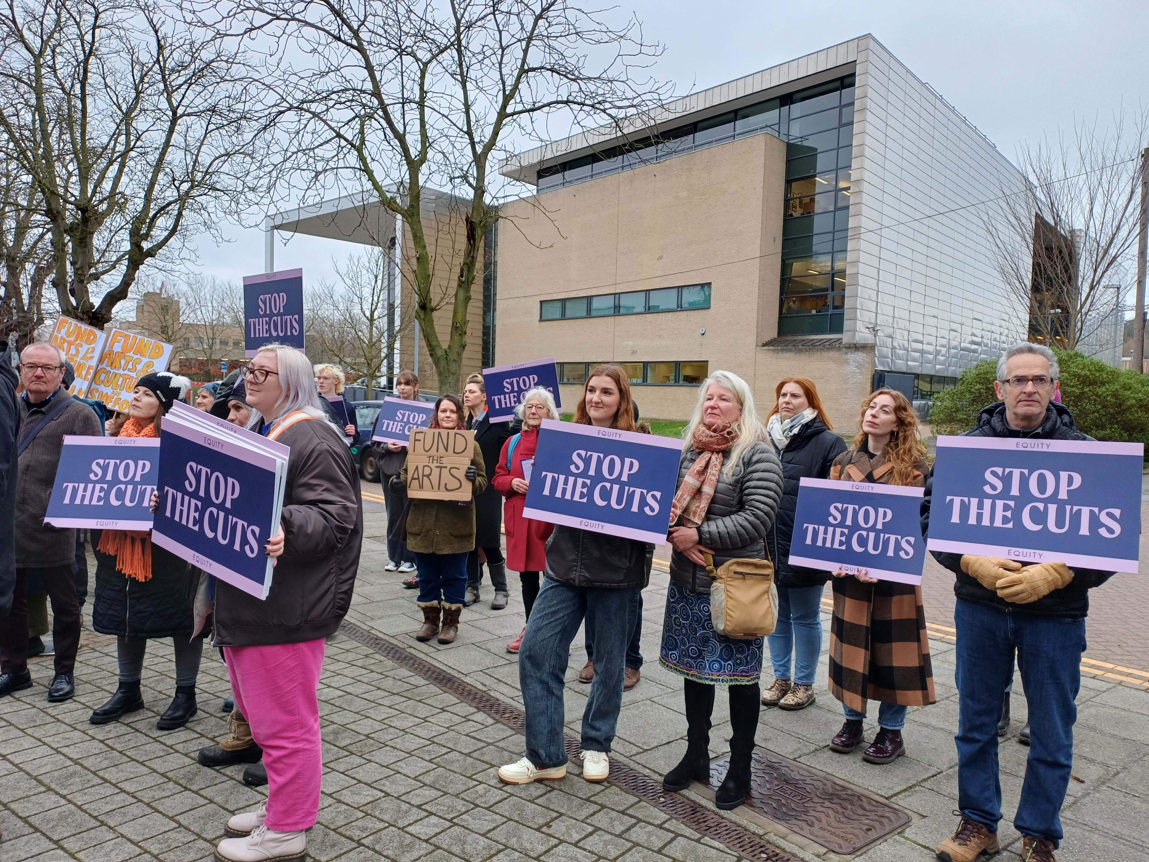 Protests at Suffolk County Council Arts Funding Cuts – SUFFOLK THEATRE